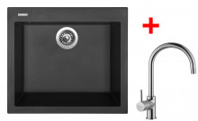 Sinks CUBE 560 Pureblack + Vitalia 